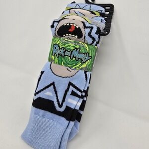 Rick and Morty Socks Mens Shoe Size 6-12 Crew 6‎ Pairs Multicolor Adult Swim